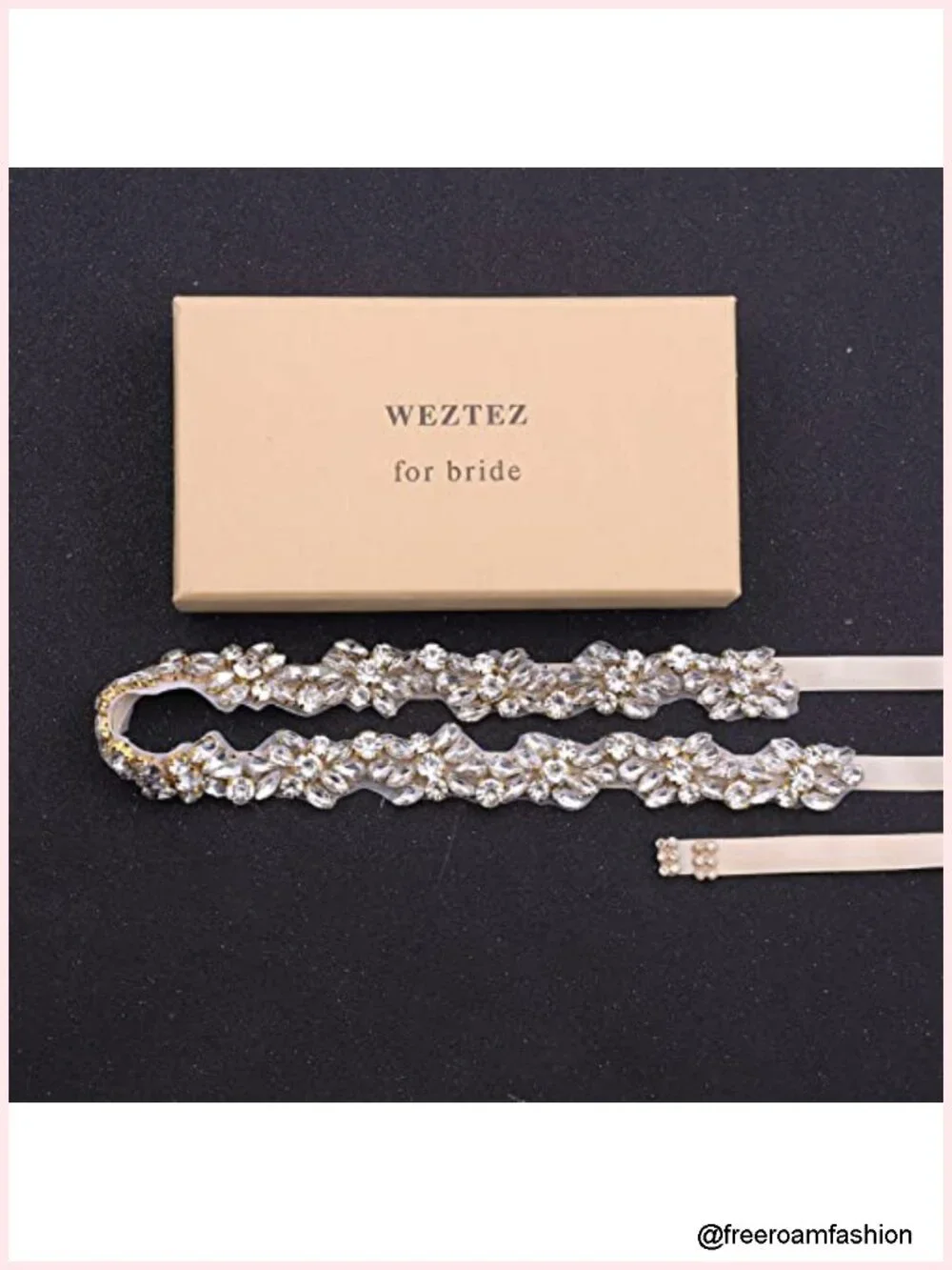 Crystal Rhinestone Bridal Belt Sash Handmade Wedding Dress Belt